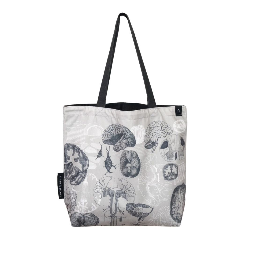 BRAIN ANATOMY CANVAS SHOULDER TOTE