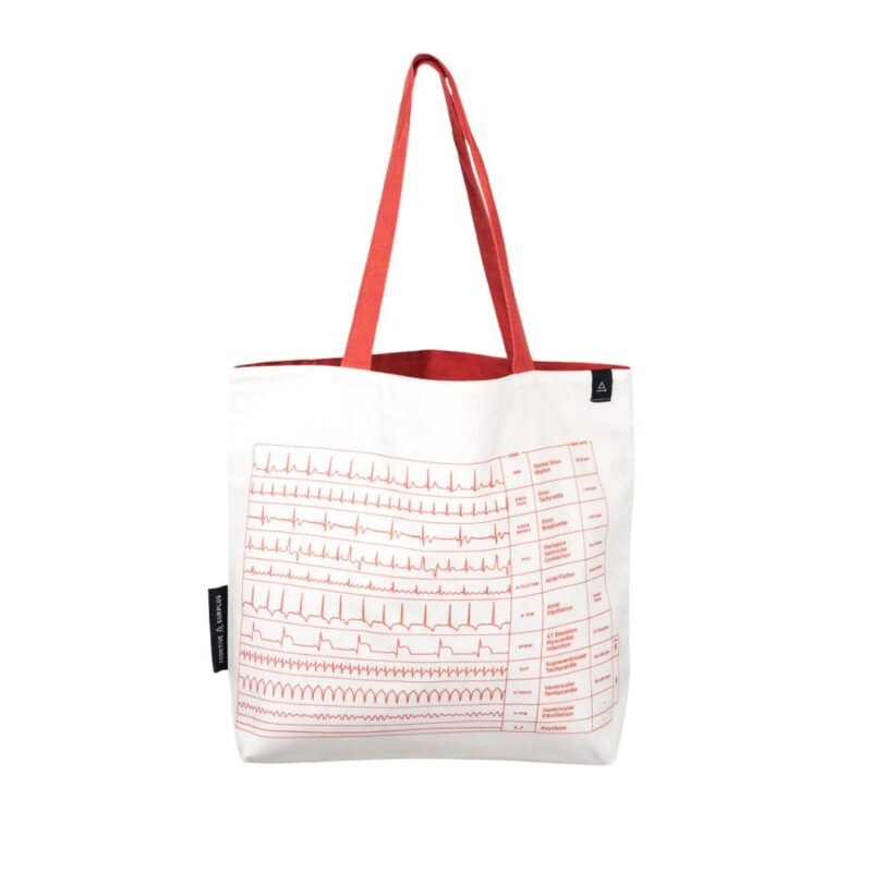 HEARTBEAT CANVAS SHOULDER TOTE