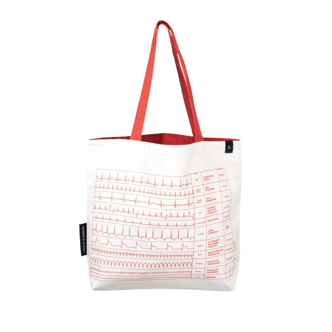 HEARTBEAT CANVAS SHOULDER TOTE