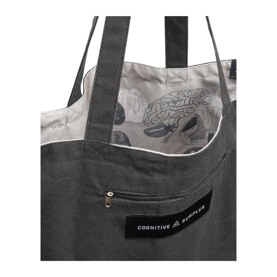 BRAIN ANATOMY CANVAS SHOULDER TOTE - Image 3