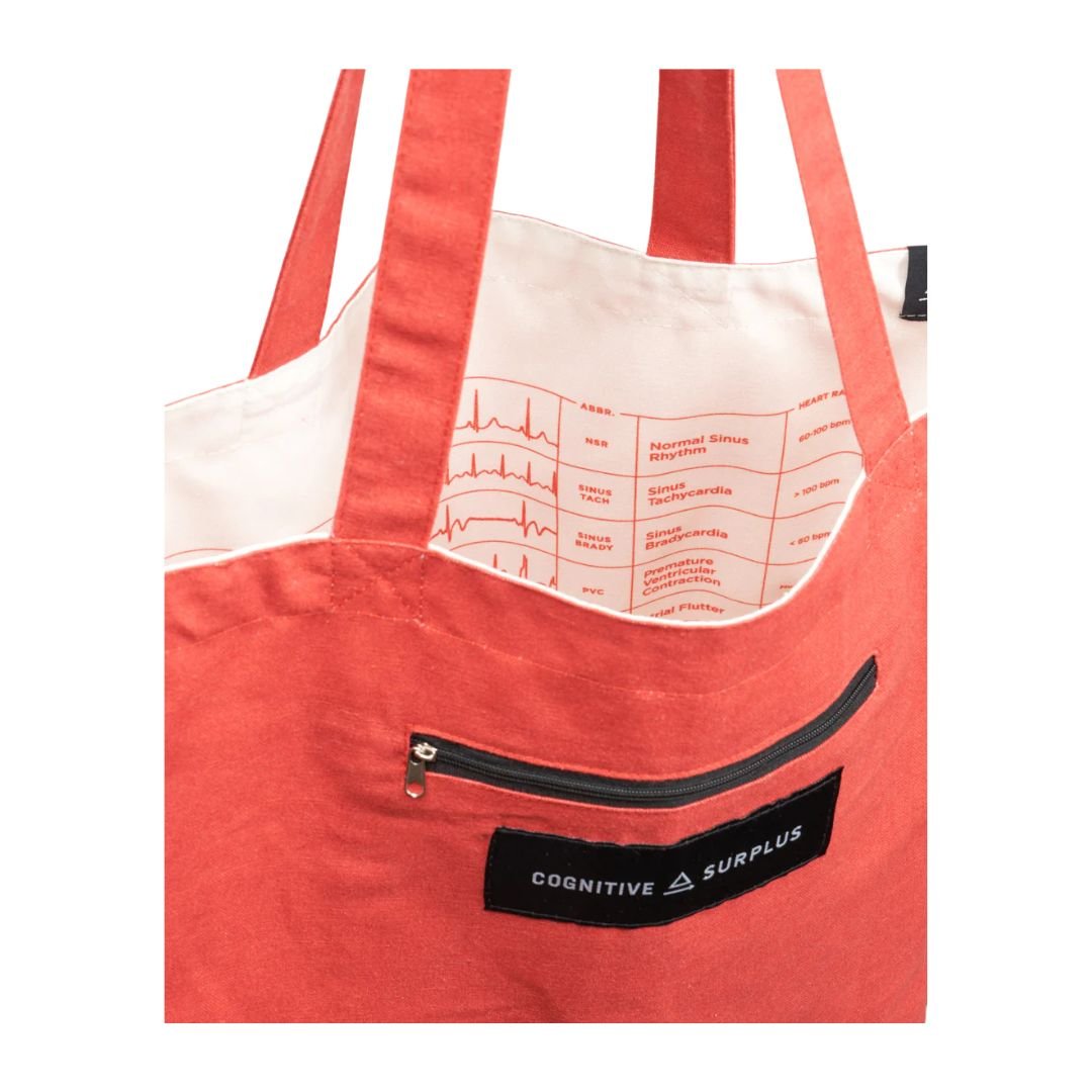 HEARTBEAT CANVAS SHOULDER TOTE - Image 3