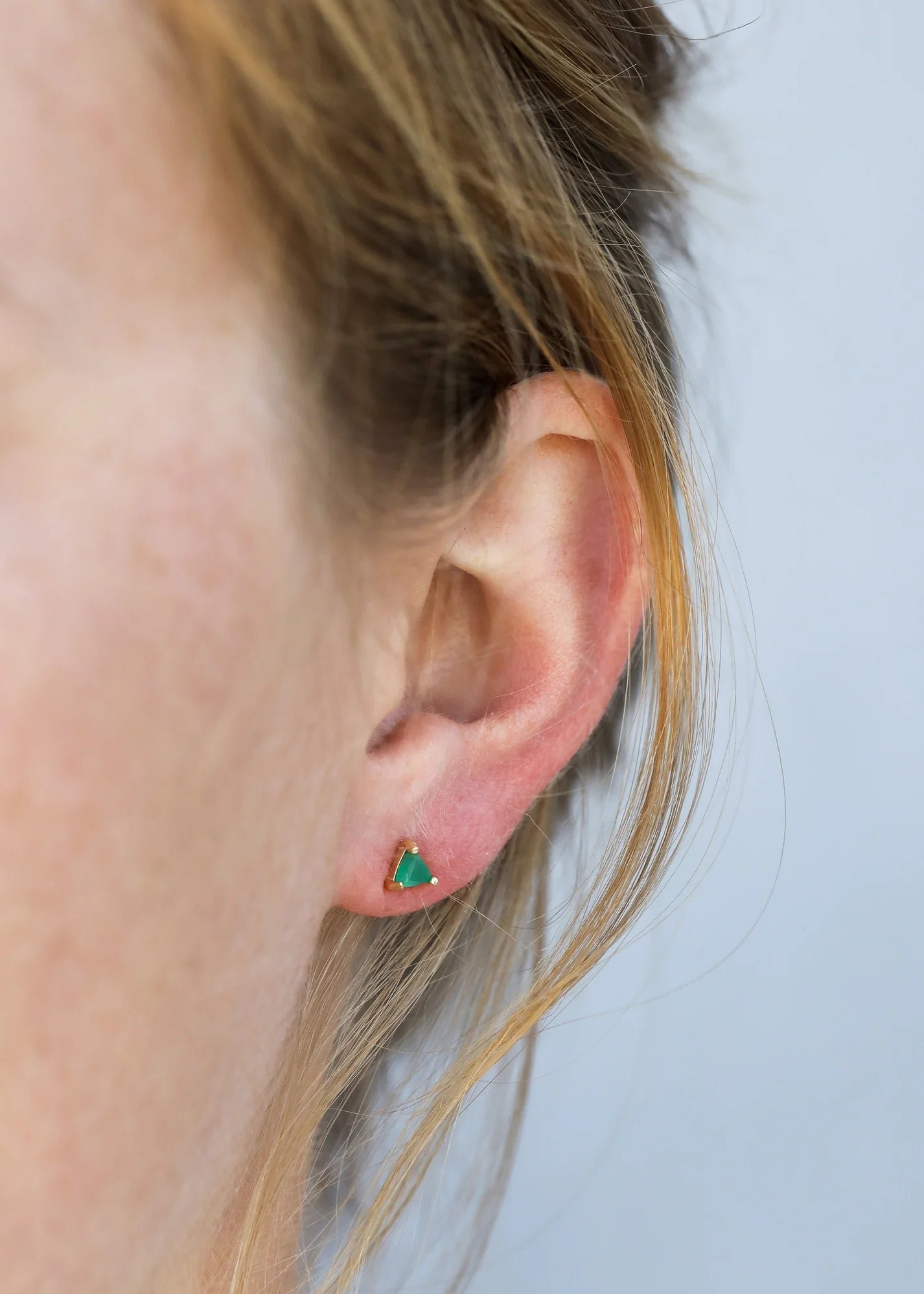GREEN ONYX MINI ENERGY GEM EARRINGS - Image 3