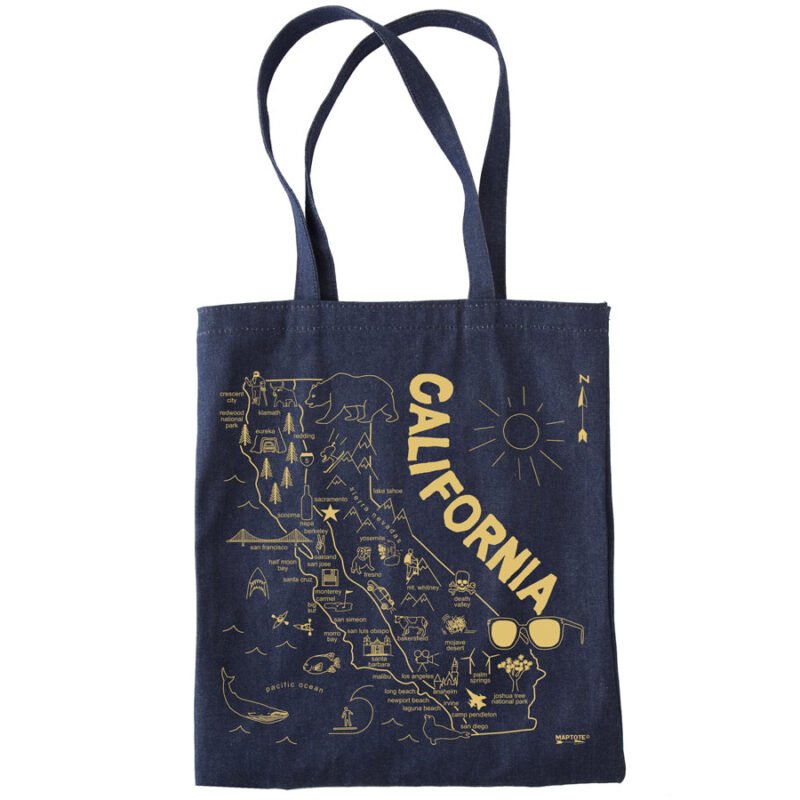 CALIFORNIA MAP TOTE BAG
