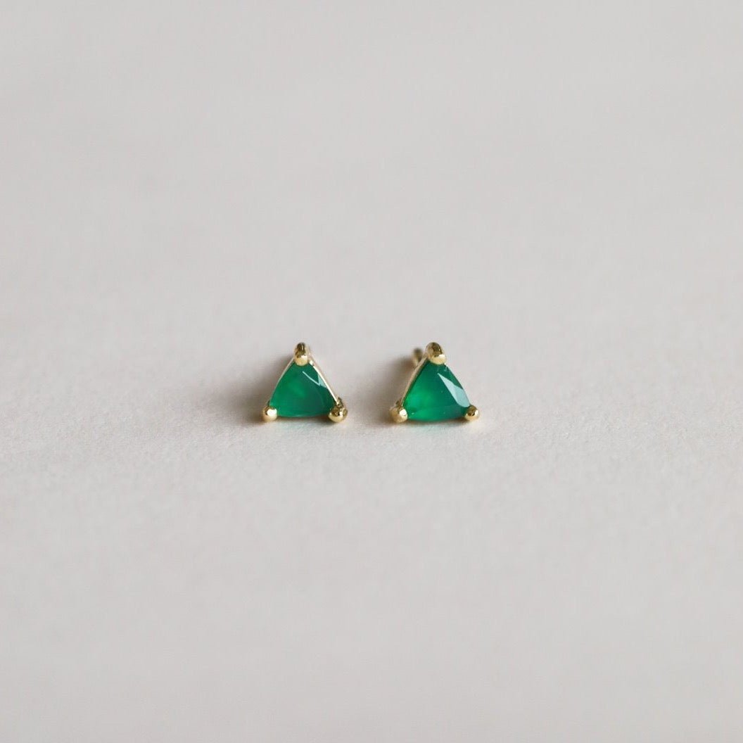 GREEN ONYX MINI ENERGY GEM EARRINGS