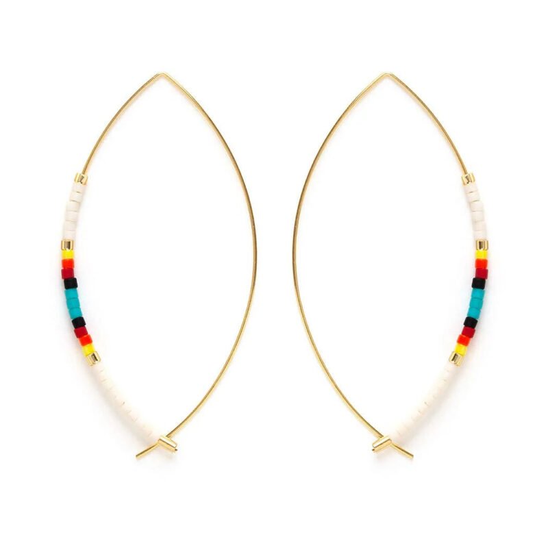 BEADED MARQUIS EARRING